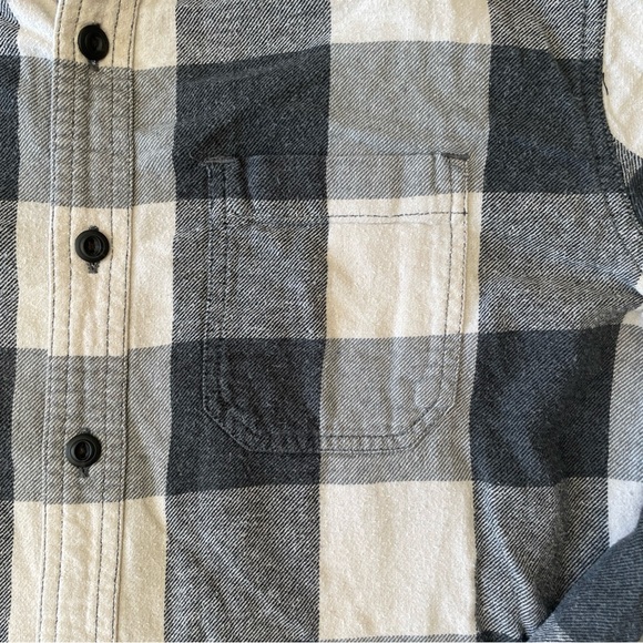 American Eagle Outfitters Black Gray and White Plaid Shirt size medium - Picture 3 of 5